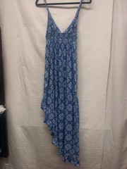 Arizona Jean Co M Blue White Tie-Dye Asymmetrical Dress M