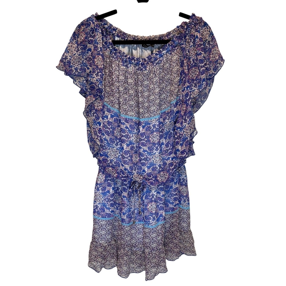 Gypsy 05 Silk Printed Short Sleeve Mini Dress – size Small