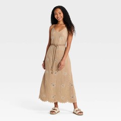 Women Crafted Midi Sundress – Universal Thread Brown XS