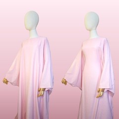 100% Linen Butterfly Abaya with Belt | Modest Batwing Dress | Natural Fiber 55&Prime;