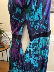 Boden Women’s V-Neck Long Sleeve Lined Dress Purple Blue Green Sz 12R