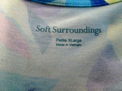 SOFT SURROUNDINGS STELLA ELBOW SLV LONG DRESS PAINTERLY BLUE NWTS! SZ PXL RAYON