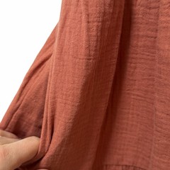 Madewell Lightspun Cuff Sleeve Button Up Tiered Mini Dress Size M Orange Summer