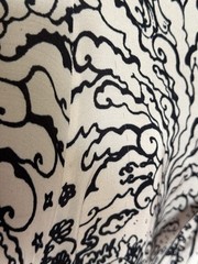 Carolina K botanical celestial print dress bell sleeves size S