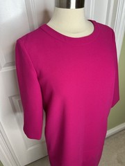 Kate Spade Lined Solid Pink Scalloped Dress Size 4 Read