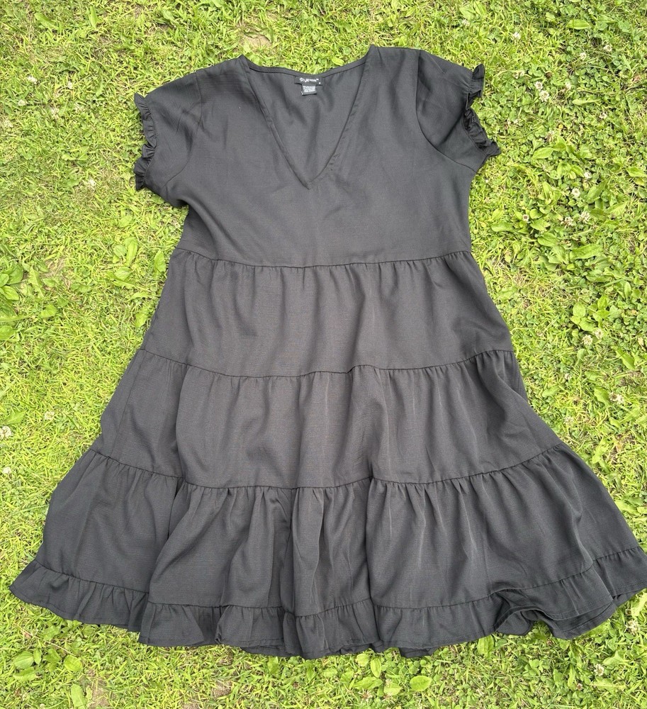 Stylehouse Black Sun Dress, Size M