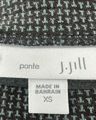 J Jill Ponte Tunic Or Dress Boat Neck Green 3/4 Sleeve Casual Stretch Comfort XS