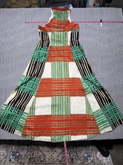 Borgo de Nor Multicolour Patchwork Halter Midi Dress UK 14 2