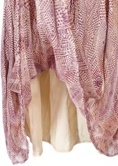 NWT SAINTS + SECRETS SzM V-neck Mini Dress Cinch Waist Chiffon Satin Finish Boho
