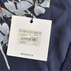 Jack BB Dakota Women&rsquo;s Large Navy Floral Dress Flutter Sleeves Mini Length Belt