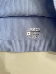 OQQ Light Blue Short Sleeve Square Neck Bodycon Mini Dress S Women