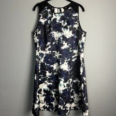 Mossimo Dress Fit & Flare Floral Print Lace Detail Sleeveless Church Office XL