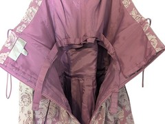Badgley Mischka Women&rsquo;s Size 2 Pink Floral Jacquard Fit & Flare Dress Belted