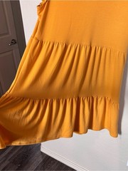 Como Vintage Mustard Tiered Ruffle Sleeve Dress Women&rsquo;s XL