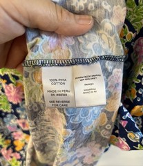 Disney x Lilly Pulitzer XS Navy Floral Mickey Minnie Pima Cotton T-Shirt Dress