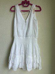 Armani Exchange 100 ramie White Mini dress