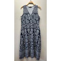 Maxi Dress Sleeveless V-Neck Womens XL Geometric Animal Zanzea Black White Art