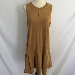 Free People Movement Hot Shot Flirt Dress Womens Size Medium Tan