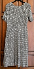Croft & Barrow Cotton Blend Pullover Midi Dress~Brown/Black/White~Medium~VGUC