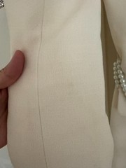 MACH & MACH Bow-Detailed White Blazer Dress Women Size 6