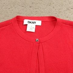 DKNY Women&rsquo;s Watermelon Pink Mixed Media Jewel Neck Jacket Dress 1-Piece Size S