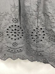 DEFECT Zara Embroidered Perforation Dress Black XS Boho Cottagecore Whimsigoth
