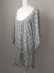 Eberjey Anthropologie Ruffled Swim Cover Up Dress S Resort Wear Vacation