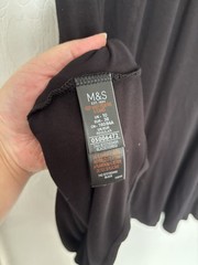 M&S Beautiful Basic Black Off The Shoulder Knee Length Dress Size 10