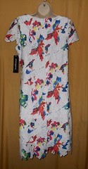 Sharagano womens white multi floral embroidered lace overlay 6 8 dress top $109