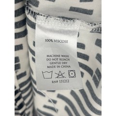 Mary Square Read Between The Lines Black and White Dress Size S