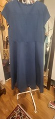 Ann Taylor NWT Deep Aquamarine A-Line & Cap Sleeves Dress 14