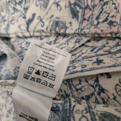 Faherty Island Times Tie Waist Midi Shirtdress Dress Floral Blue Light Airy M