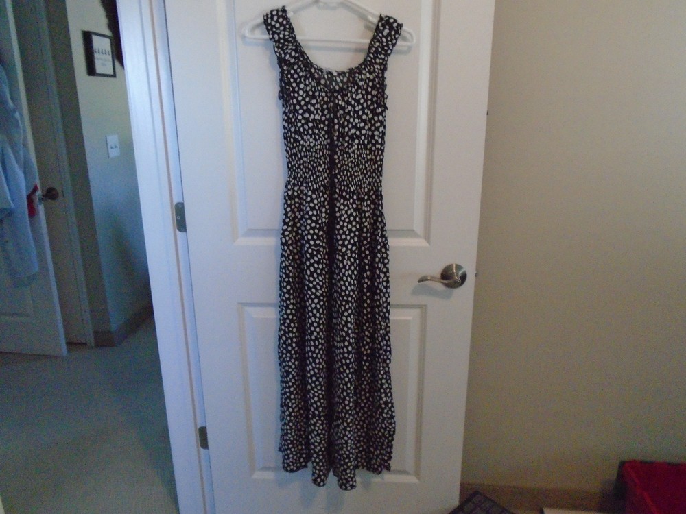 Ostoo Maxi Dress M Black Milk Maid Cottagecore Ruffles Fairy Polka Dot Feminine