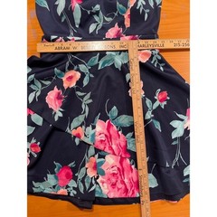 Speechless Floral Halter Strappy Dress Party Skater Juniors 13 XL Navy Blue