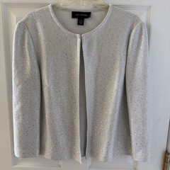 St. John Knits « Evening » Jacket Silver Sequins Size 6