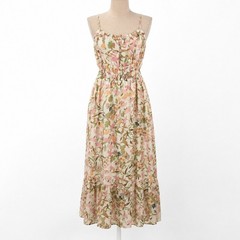 Floral Ruffle Sleeveless Maxi Dress Size XS Pink Cottagecore Boho Garden Fairy