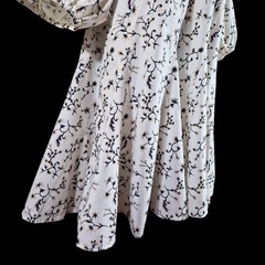 NWT Coastal Cowgirl XL Floral V Neck Mini Dress Puff Sleeve Cottagecore Boho