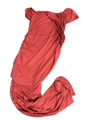 Mother Bee Maternity Dress Sz M Maxi Slit Ruched Side Figure Hugging Ultra Soft