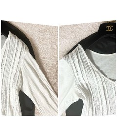 50 45rpm Dress Pintuck Embroidery R Logo White M