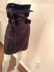 MARC BY MARC JACOBS Silk Fishnet Buckle Zipper Strapless Dress Sz 0 EUC