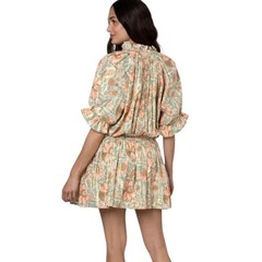 Juliet Dunn Lamé Blouson Dress – Size 8/10