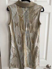 Vintage COOGI Australia Sleeveless Knit Polo Dress Tunic – Earth Tones, Size L