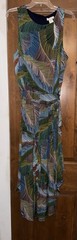 Prelude Tropical Floral Jumpsuit Asymmetric Wide Leg Women&rsquo;s XL