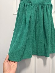 Love, Fire Green Solid Strapless Terry Cloth Dress Size M/M
