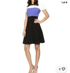 KATE SPADE New York « Jazz Things Up » Colorblock Crepe Flip Dress (Size 8)