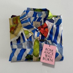 Romance Was Born Stripe Picnic Shirt Dress Size 12 / Large NWT Wedding Formal