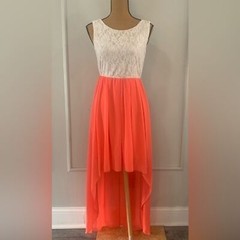 Alythea High-low Sleeveless Dress Size Small Lace Sheer