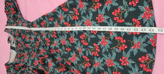 Collectif London Holly Berry Green Red Swing Dress V-Neck XXL / US 20 EXCELLENT