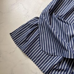 ICHI / ICHI Antiquites Cotton Shirt Long Dress Collared Pullover Striped Exc