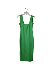 Heart & Hips Women&rsquo;s Lime Green Rib Knit Fitted Dress Size M